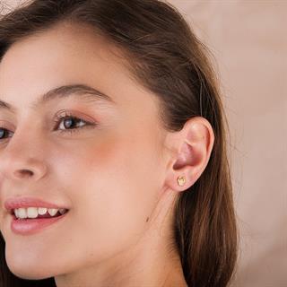 14 Ayar Altın Çocuk Minnie Mouse Küpe