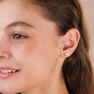 14 Ayar Altın Şans Fil Küpe