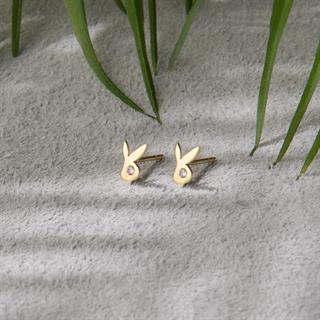 14 Ayar Altın Tavşan Küpe