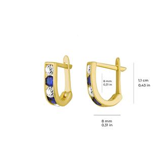 8 Ayar Altın Taşlı Çocuk Küpesi