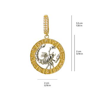 Akrep Burç Altın Charm