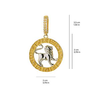 Aslan Burç Altın Charm