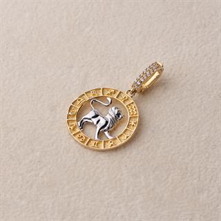 Aslan Burç Altın Charm