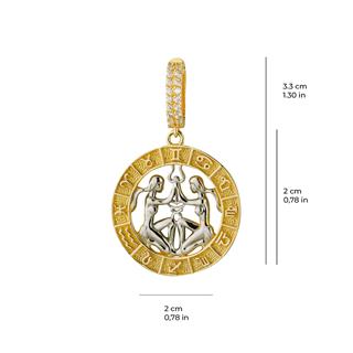 İkizler Burç Altın Charm