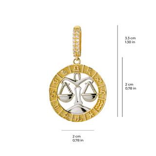 Terazi Burç Altın Charm