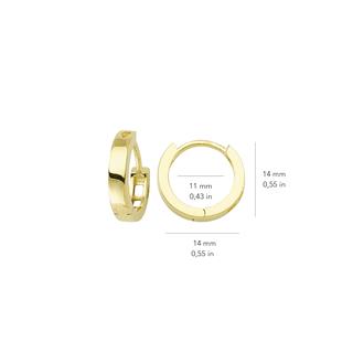 14 Ayar Sade Halka Altın Küpe