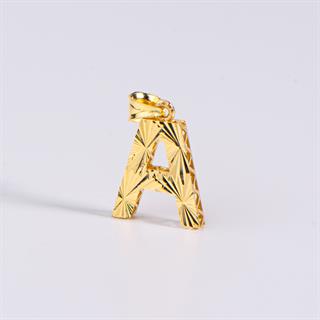 14 Ayar Altın A Harfi Kolye Ucu