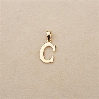 14 Ayar Altın C Harfi Kolye Ucu