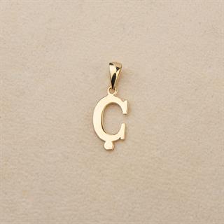 14 Ayar Altın Ç Harfi Kolye Ucu