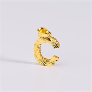 14 Ayar Altın C Harfi Kolye Ucu