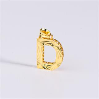 14 Ayar Altın D Harfi Kolye Ucu