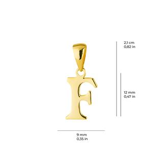 14 Ayar Altın F Harfi Kolye Ucu