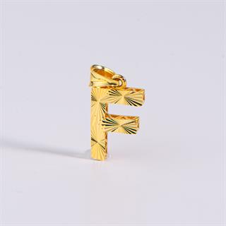 14 Ayar Altın F Harfi Kolye Ucu