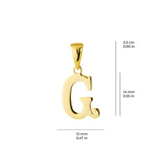 14 Ayar Altın G Harfi Kolye Ucu