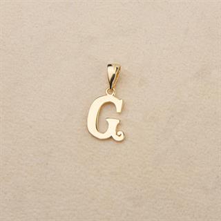 14 Ayar Altın G Harfi Kolye Ucu