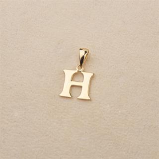14 Ayar Altın H Harfi Kolye Ucu