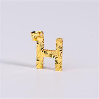 14 Ayar Altın H Harfi Kolye Ucu