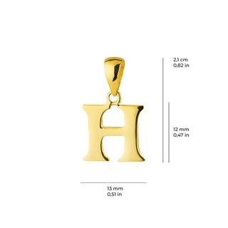 14 Ayar Altın H Harfi Kolye Ucu