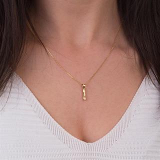 14 Ayar Altın I Harfi Kolye Ucu