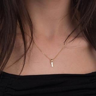 14 Ayar Altın I Harfi Kolye Ucu