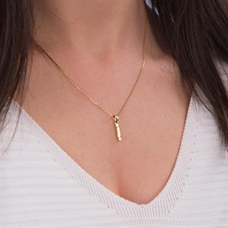 14 Ayar Altın I Harfi Kolye Ucu