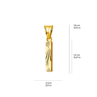 14 Ayar Altın I Harfi Kolye Ucu