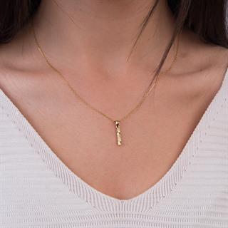 14 Ayar Altın İ Harfi Kolye Ucu