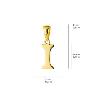 14 Ayar Altın I Harfi Kolye Ucu