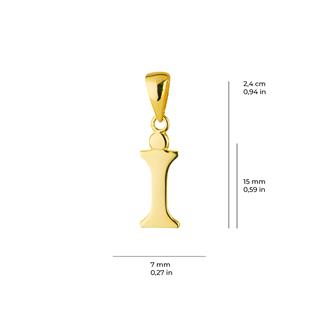 14 Ayar Altın İ Harfi Kolye Ucu