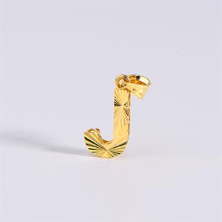 14 Ayar Altın J Harfi Kolye Ucu