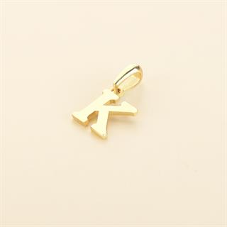 14 Ayar Altın K Harfi Kolye Ucu