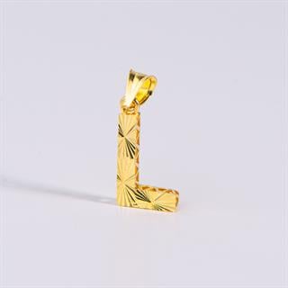 14 Ayar Altın L Harfi Kolye Ucu