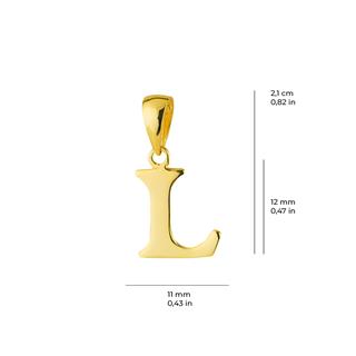 14 Ayar Altın L Harfi Kolye Ucu