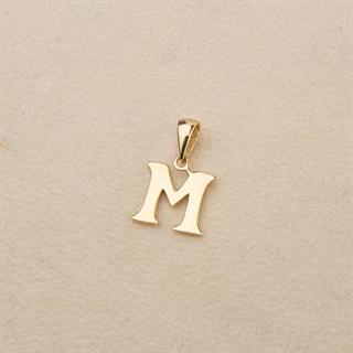 14 Ayar Altın M Harfi Kolye Ucu