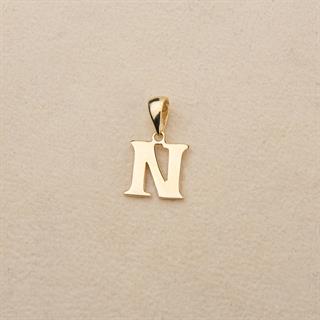 14 Ayar Altın N Harfi Kolye Ucu