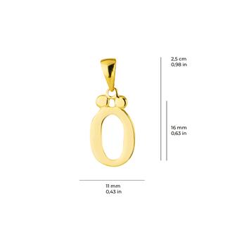14 Ayar Altın Ö Harfi Kolye Ucu