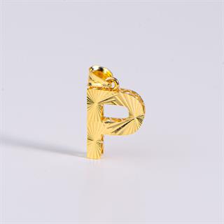 14 Ayar Altın P Harfi Kolye Ucu