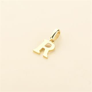 14 Ayar Altın R Harfi Kolye Ucu