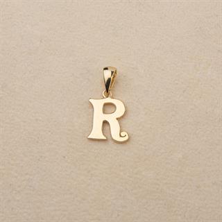 14 Ayar Altın R Harfi Kolye Ucu