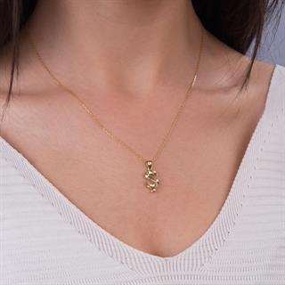 14 Ayar Altın Ş Harfi Kolye Ucu