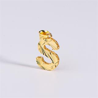 14 Ayar Altın S Harfi Kolye Ucu