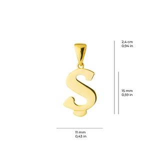 14 Ayar Altın Ş Harfi Kolye Ucu