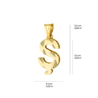 14 Ayar Altın Ş Harfi Kolye Ucu