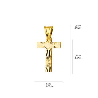 14 Ayar Altın T Harfi Kolye Ucu