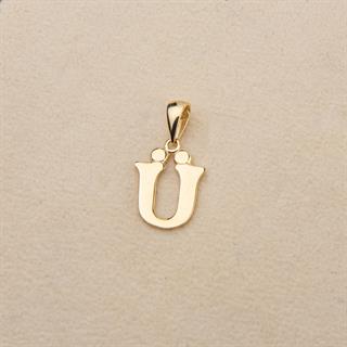 14 Ayar Altın Ü Harfi Kolye Ucu