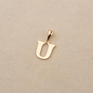 14 Ayar Altın U Harfi Kolye Ucu