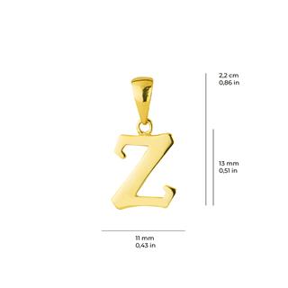 14 Ayar Altın Z Harfi Kolye Ucu