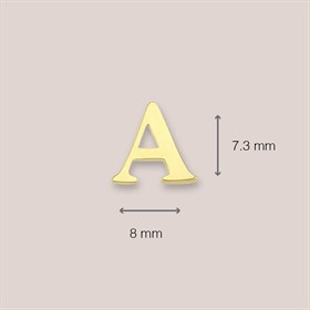 14 Ayar Altın A Harf Küpe