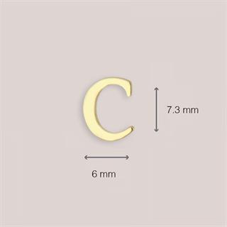 14 Ayar Altın C Harf Küpe