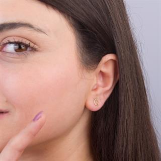 14 Ayar Altın G Harf Küpe